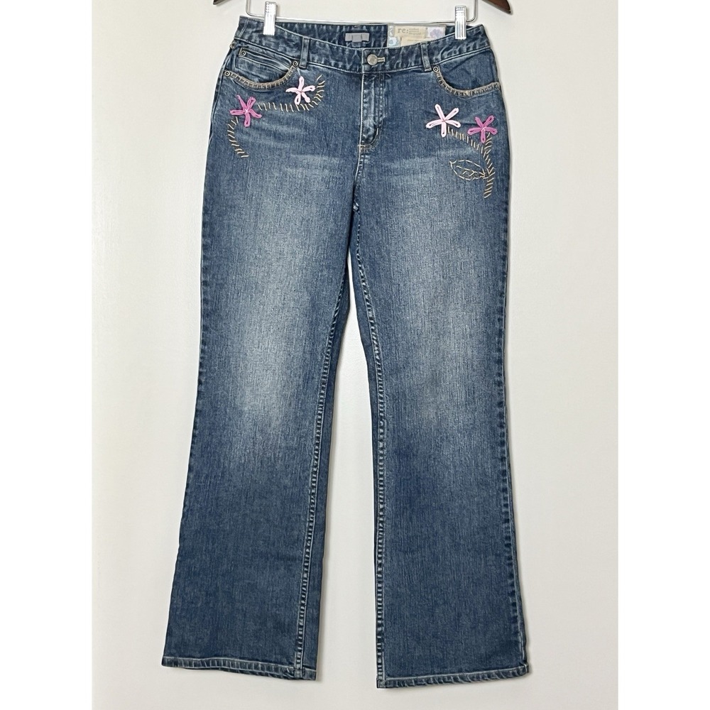 Women's Blue Embroidered Jeans. J. Jill Special Edition!